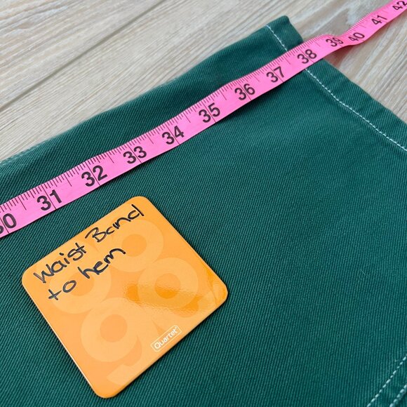 🌷Garage-  Dani Carpenter pants / Straight Cargo Denim Jeans Bright Green … - Picture 14 of 15